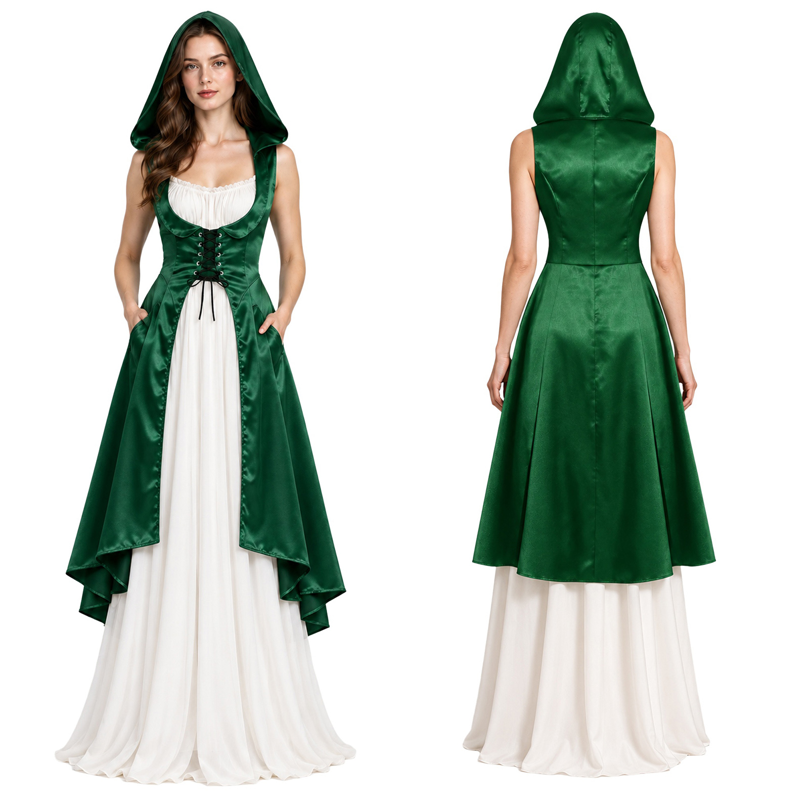 Medieval Renaissance Dress Women - Dames Middeleeuwse Renaissance Victoriaanse Kostuum Vetersluiting