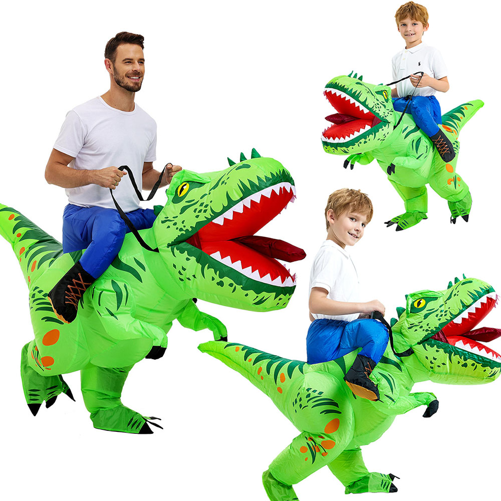Inflatable Dinosaur Costume Adult - Kinderen/Volwassenen Dinosaurus Opblaasbare Kleding Anime Rijden