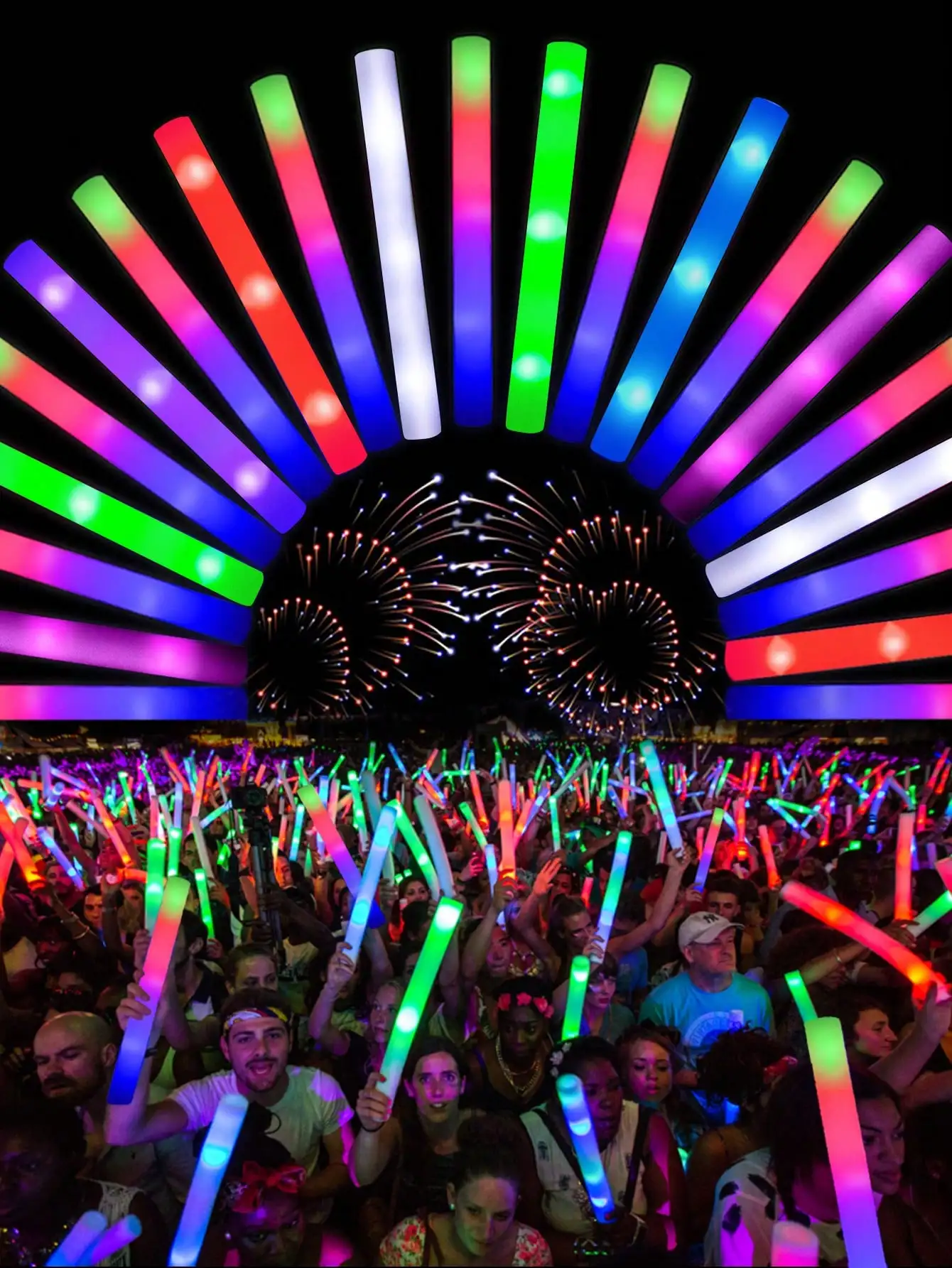 Flashing Led Foam Sticks Party - 20/30 stuks LED Foam Glow Sticks