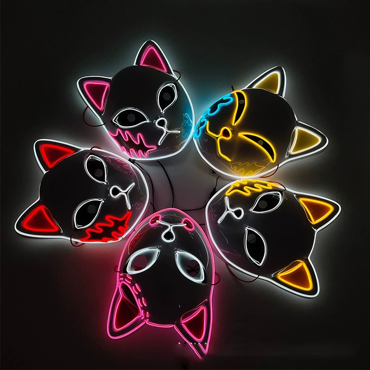 Led Purge Mask Halloween - Japanse Anime Demon Fox Masker Cosplay