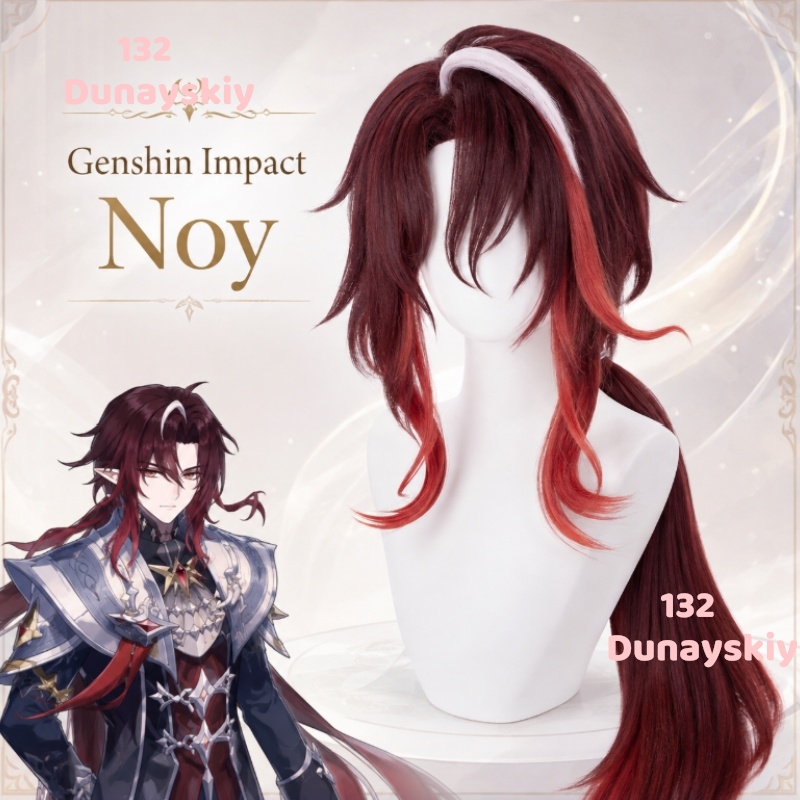 Anime Cosplay Wig Heat Resistant - Genshin Impact Noy Snezhnaya Cosplaypruik Lange