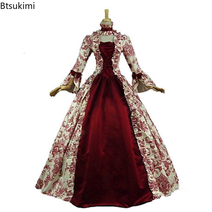 Medieval Renaissance Dress Women - Nieuwe middeleeuwse jurk met wijde mouwen