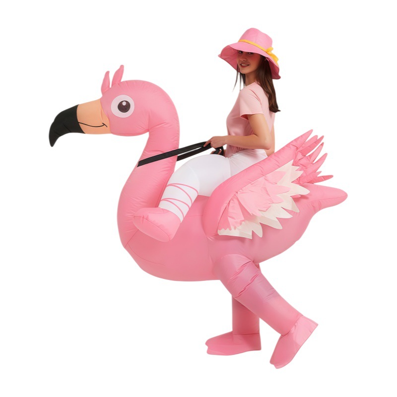 Costumes - Roze Flamingo Opblaasbare Kostuums Cartoon Dieren