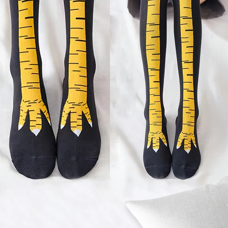 Funny Chicken Leg Socks - 1/5/15 Paar Dames Kniekousen Trendy Cartoon