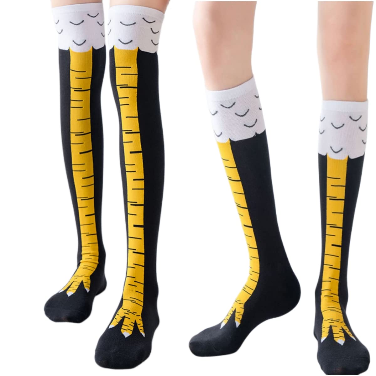Funny Chicken Leg Socks - 1/2 paar vrouwen kniekousen trendy cartoon