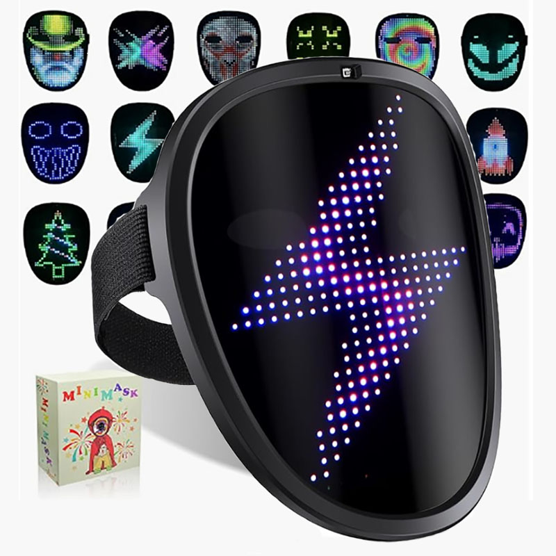 Led Purge Mask Halloween - LED-masker met gebarendetectie Kinderen Elektronisch oplichtend