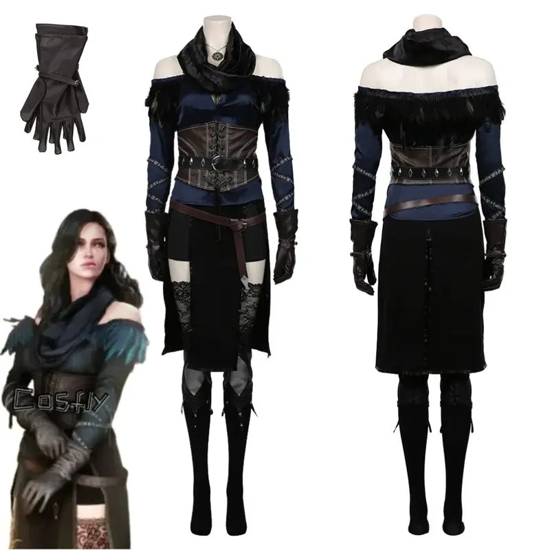 Medieval Renaissance Dress Women - Yennefer Cosplay Fantasia Kostuum Vermomming voor