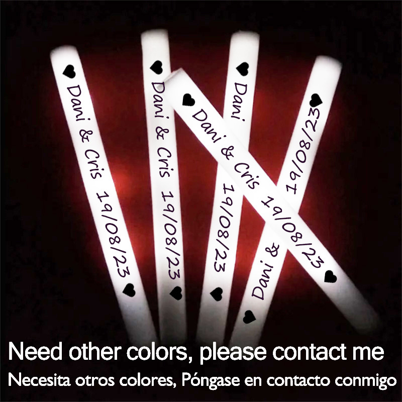 Flashing Led Foam Sticks Party - 60/100/500 Stuks LED Glow Sticks Gepersonaliseerde