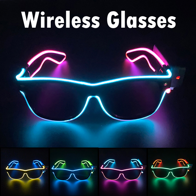 Glow In The Dark Party Glasses - Draadloze coole LED-zonnebril voor Glow Party
