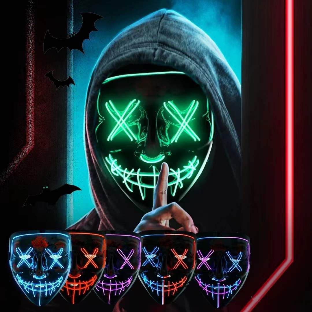 Draadloze Neon LED Purge Mask  - Led Purge Mask Halloween recensie en prijs