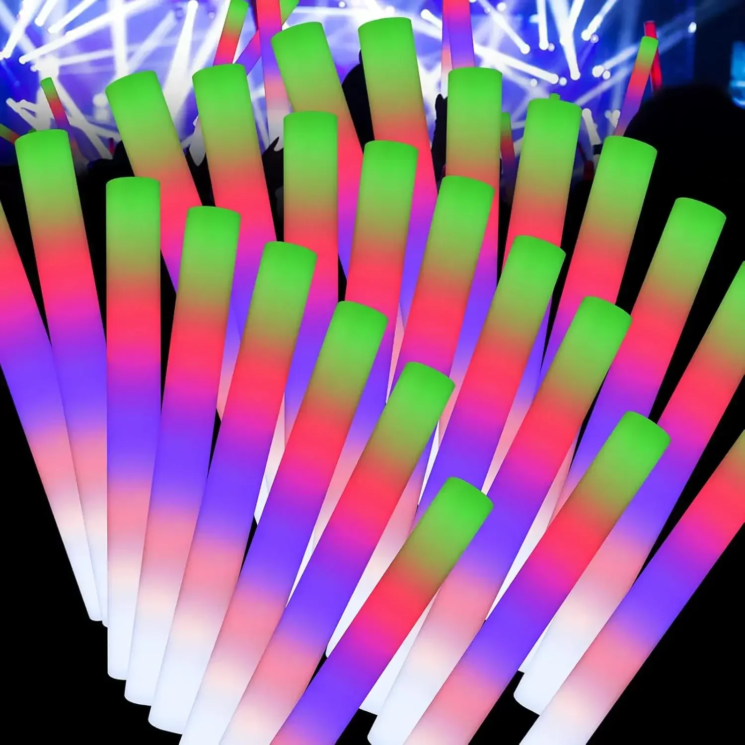 50 stuks LED-schuimglowsticks  - Flashing Led Foam Sticks Party recensie en prijs