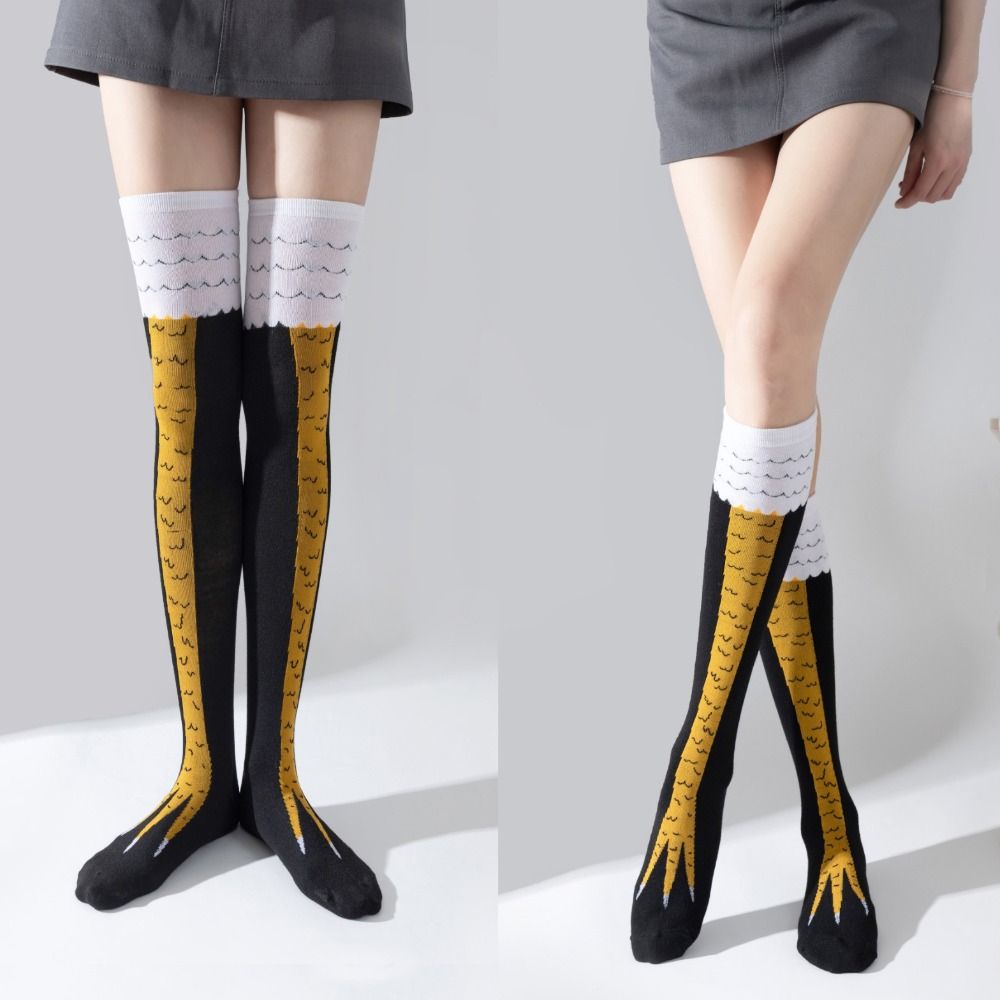 Nieuwigheid Katoen Hoge Buis K - Funny Chicken Leg Socks recensie en prijs