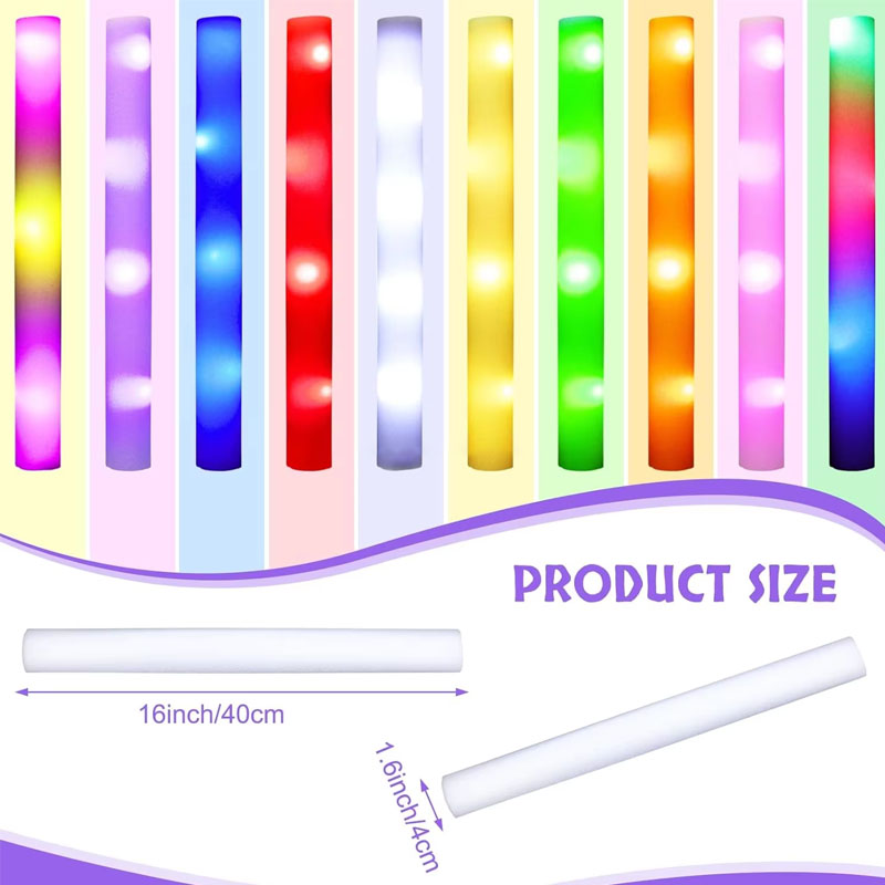 20 stuks schuim glowsticks kle - Flashing Led Foam Sticks Party recensie en prijs