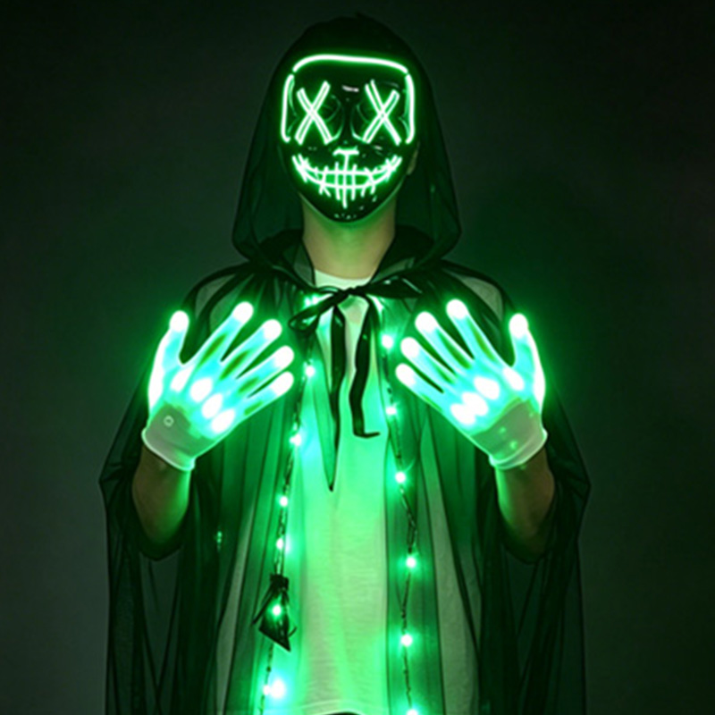 LED schedelmasker met lichtgev - Led Purge Mask Halloween recensie en prijs