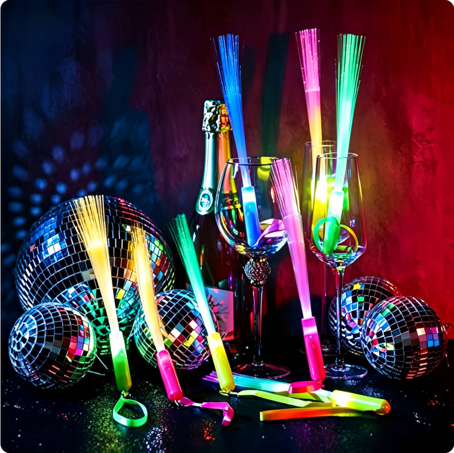 24-200 stuks Glow Fiber Optic  - Glow In The Dark Party Glasses recensie en prijs
