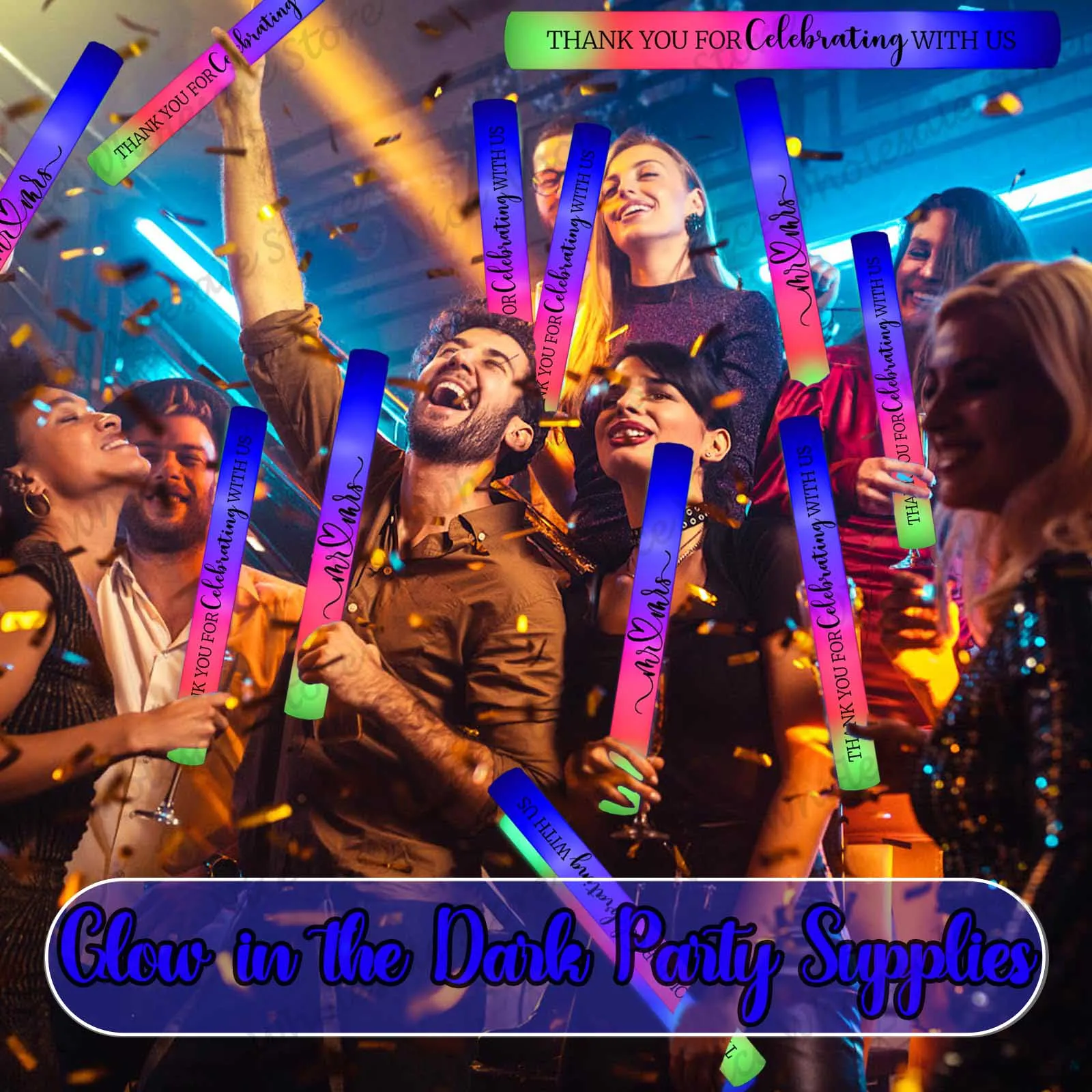 Bulk LED Glowsticks 100-30 stu - Flashing Led Foam Sticks Party recensie en prijs